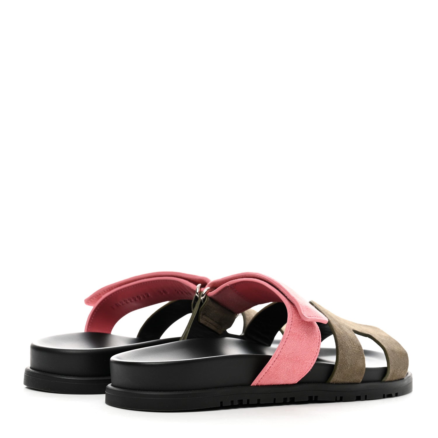 Hermes Suede Goatskin Womens Chypre Sandals 38 Toundra Rose Du Desert 4 of 8