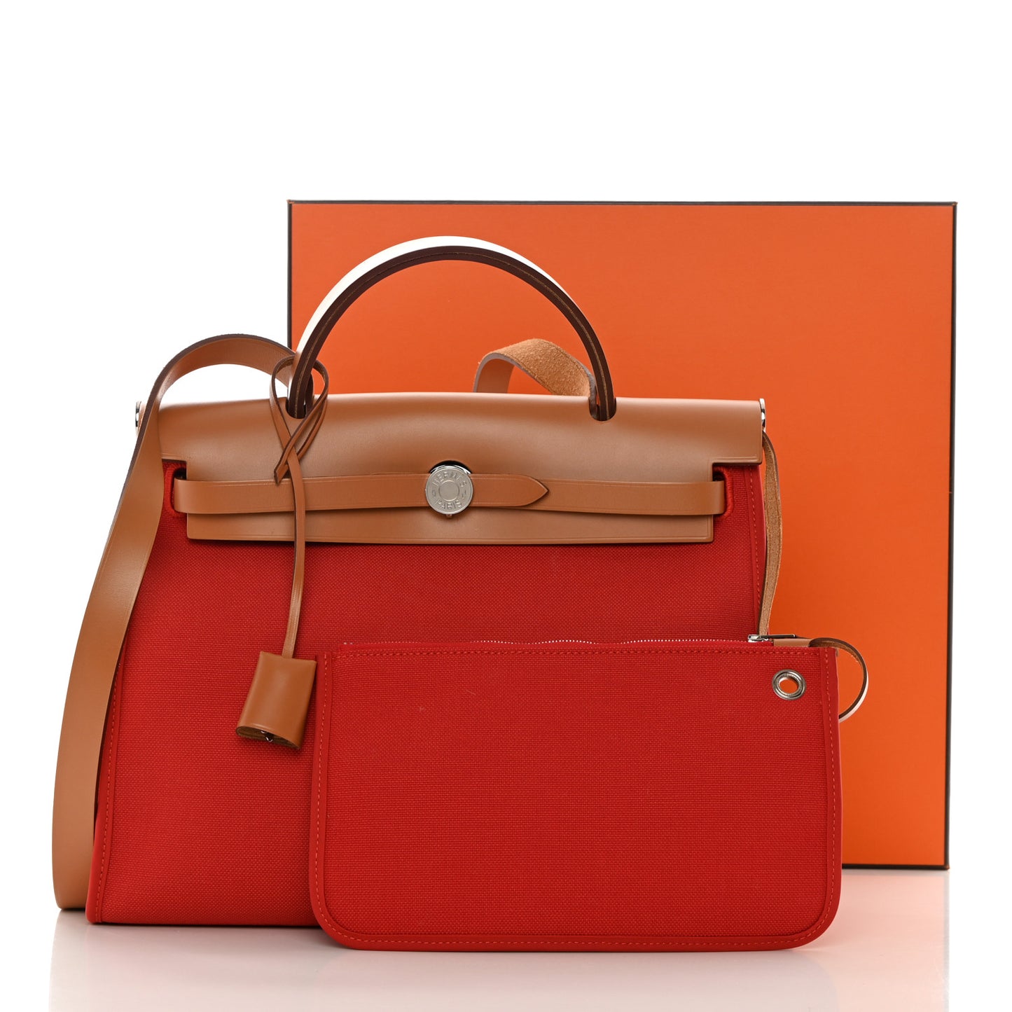 Vache Hunter Toile Herbag Zip 31 PM Rouge Tomate Natural