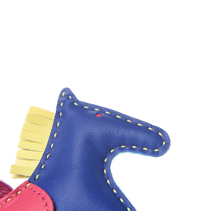Hermes Milo Lambskin Grigri Rodeo Horse Bag Charm PM Bleu Electrique Bleu Azteque Soufre Menthe Rose Shocking Violet 6 of 7