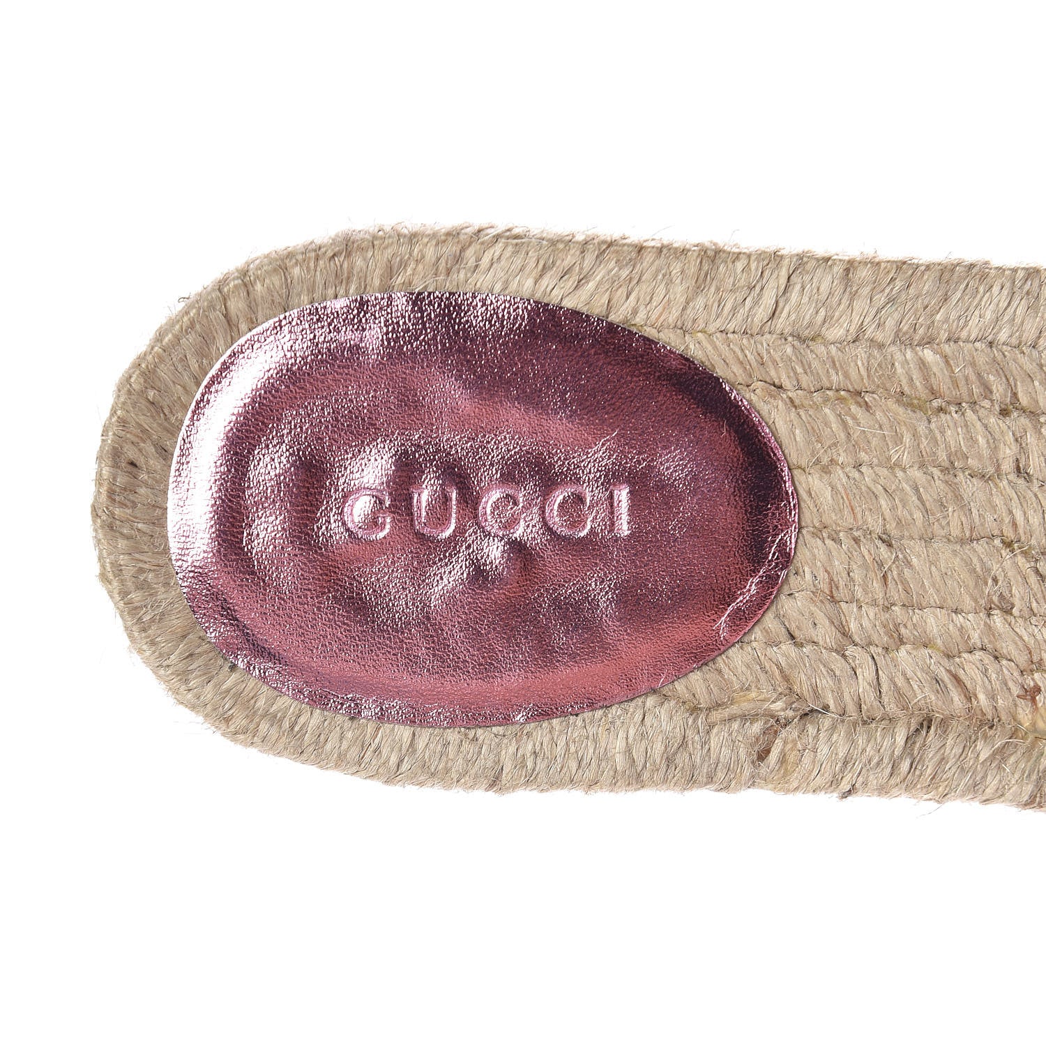 Gucci Metallic Nappa Matelasse GG Marmont Espadrille Slide Sandals 38 Rosa 8 of 11