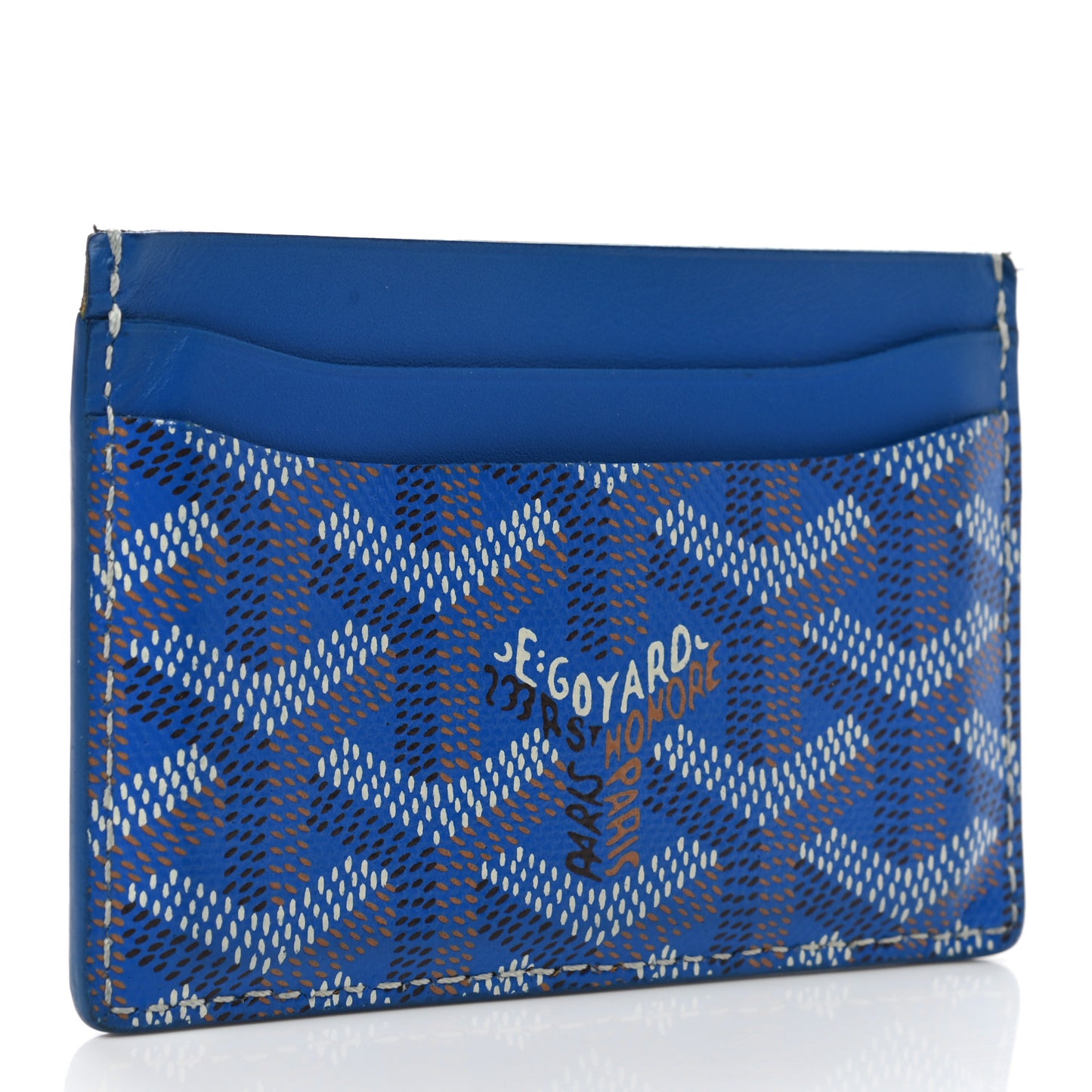 Goyardine Saint Sulpice Card Holder Sky Blue