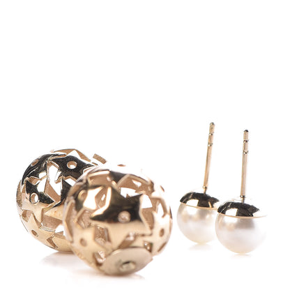 Christian Dior Pearl Star Mise En Dior Tribal Earrings Gold 3 of 4
