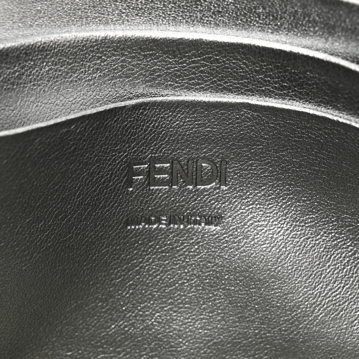 Fendi Crystal Vitello Laminato FF Mini Baguette Crystal Argento 6 of 10