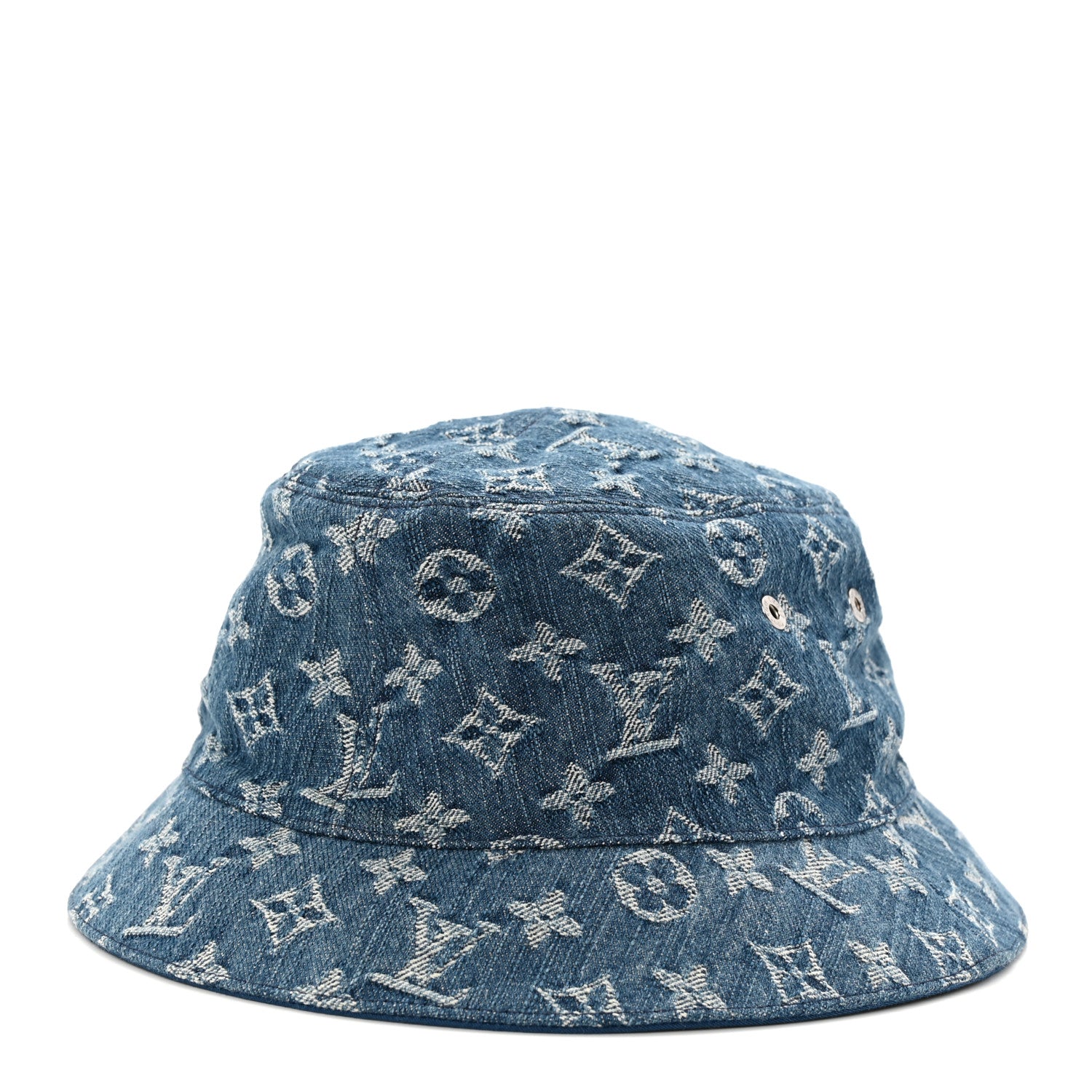 Louis Vuitton Monogram Denim Transformable Bob Bucket Hat 58 Blue 1 of 15