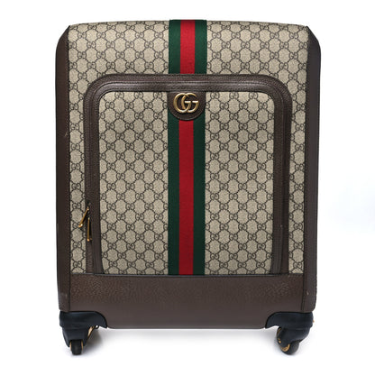Gucci GG Supreme Monogram Web Medium Savoy Trolley Beige Ebony 1 of 13