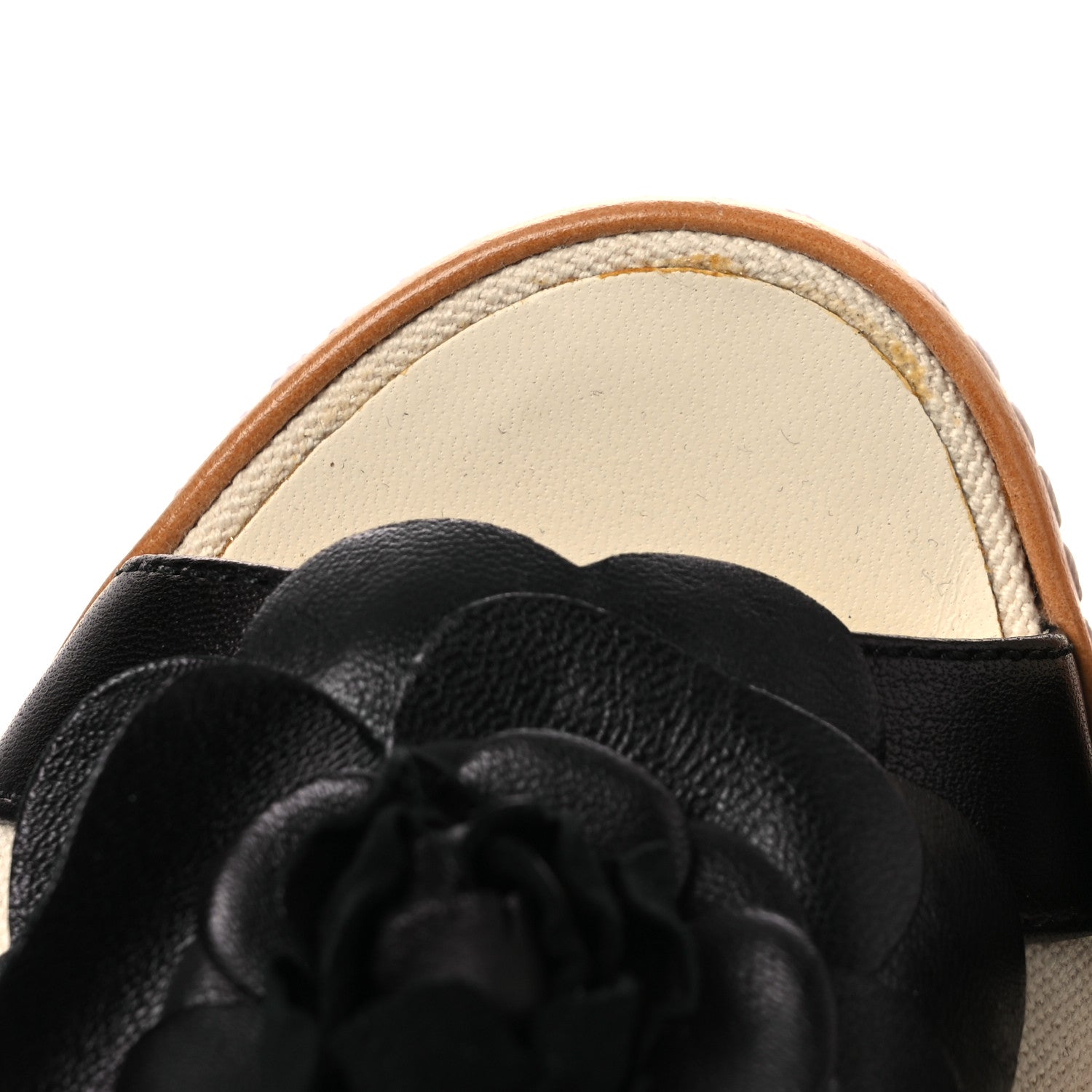 Chanel Canvas Camellia Wedge Sandals 38.5 Off White 38.5 Off White 11 of 12