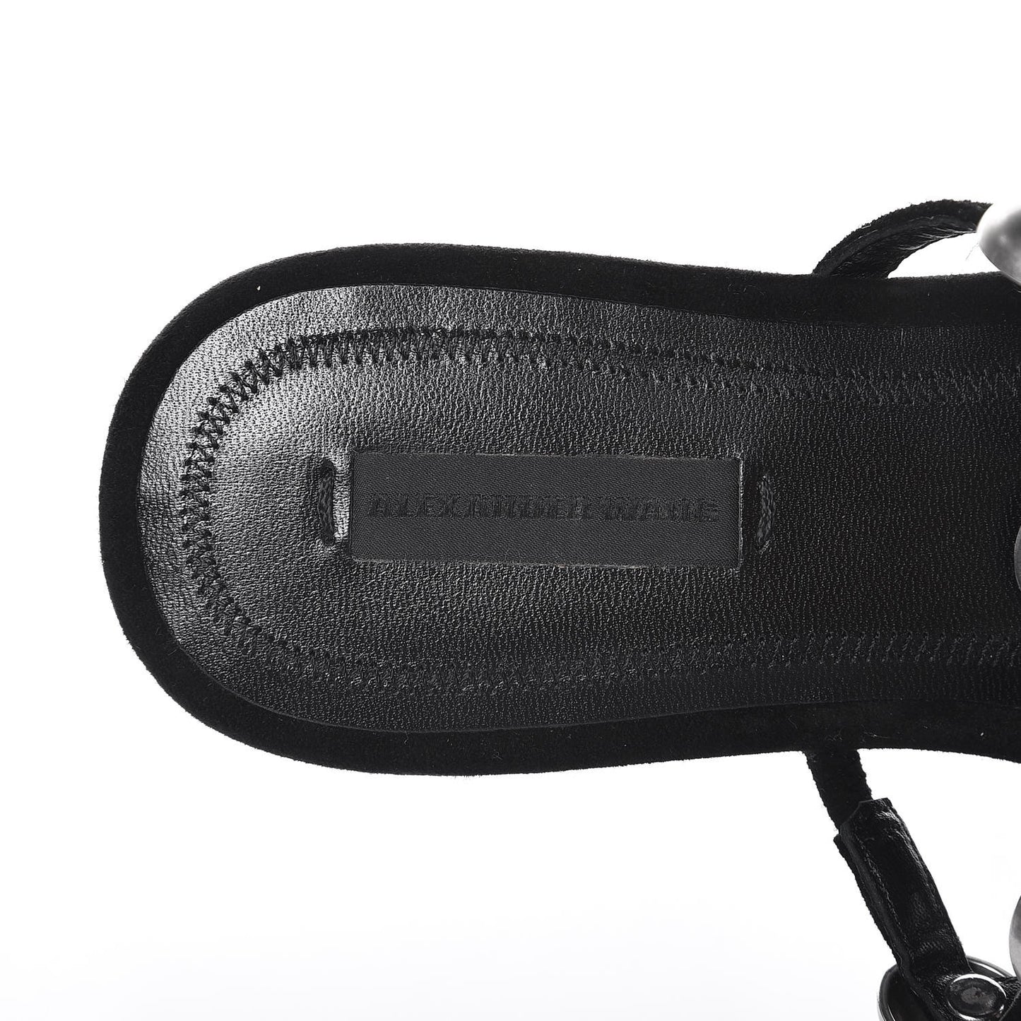 Suede Studded Amelia Slide Sandals 36 Black
