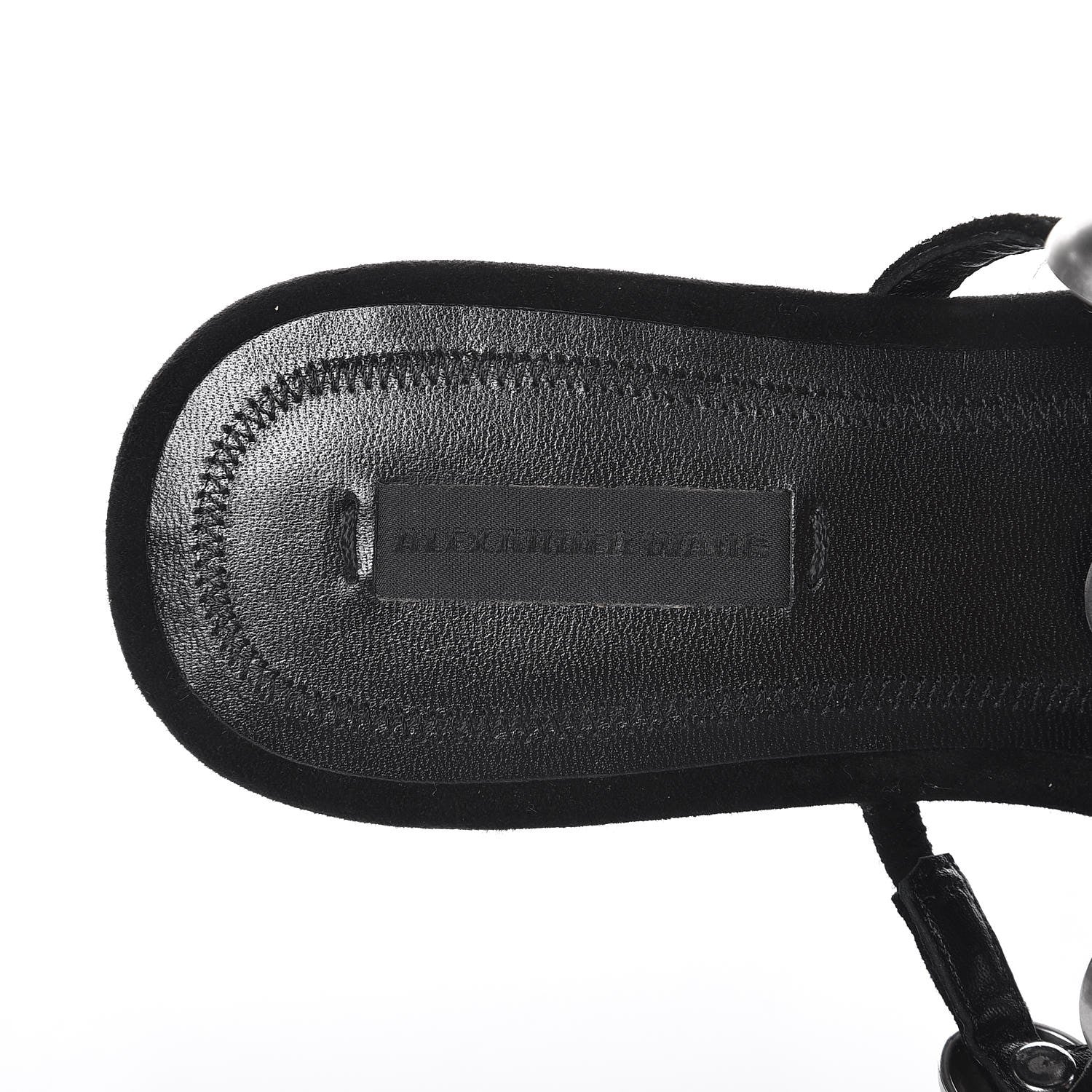 Alexander Wang Suede Studded Amelia Slide Sandals 36 Black 8 of 9