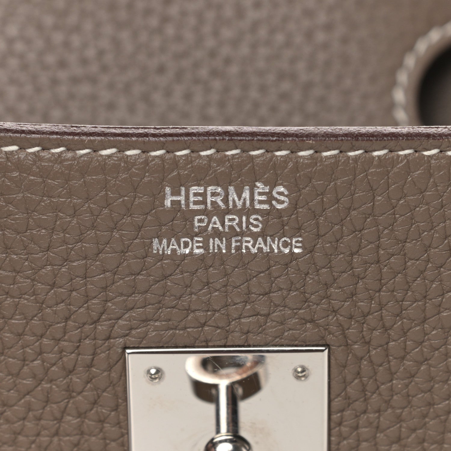 Hermes Taurillon Clemence Birkin 35 Etoupe 6 of 17