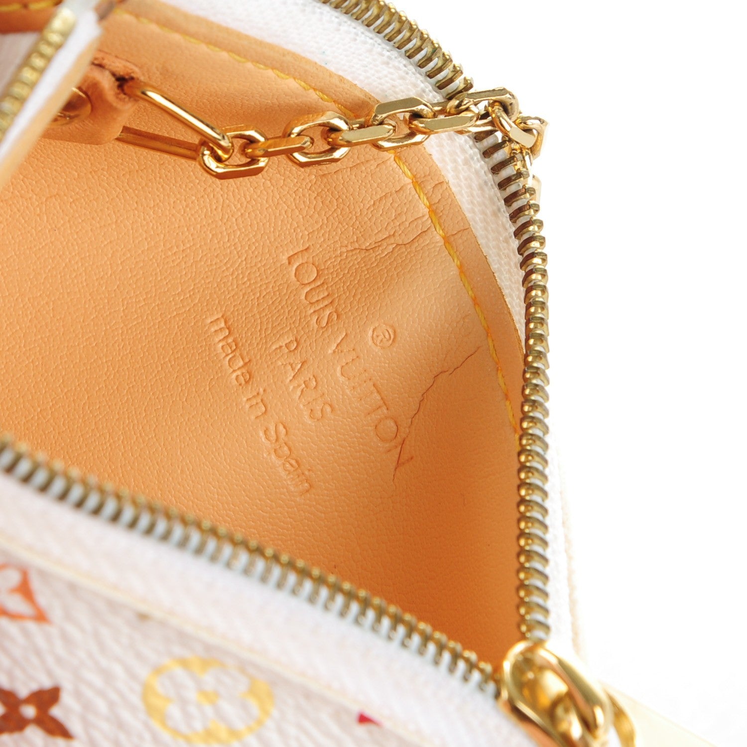 Louis Vuitton Monogram Multicolor Key Pouch White 6 of 7