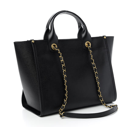 Chanel Caviar Small Studded Deauville Tote Black 3 of 10