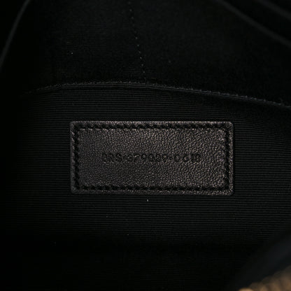Saint Laurent Velvet Matelasse Chevron Monogram A5 Wristlet Black 7 of 11