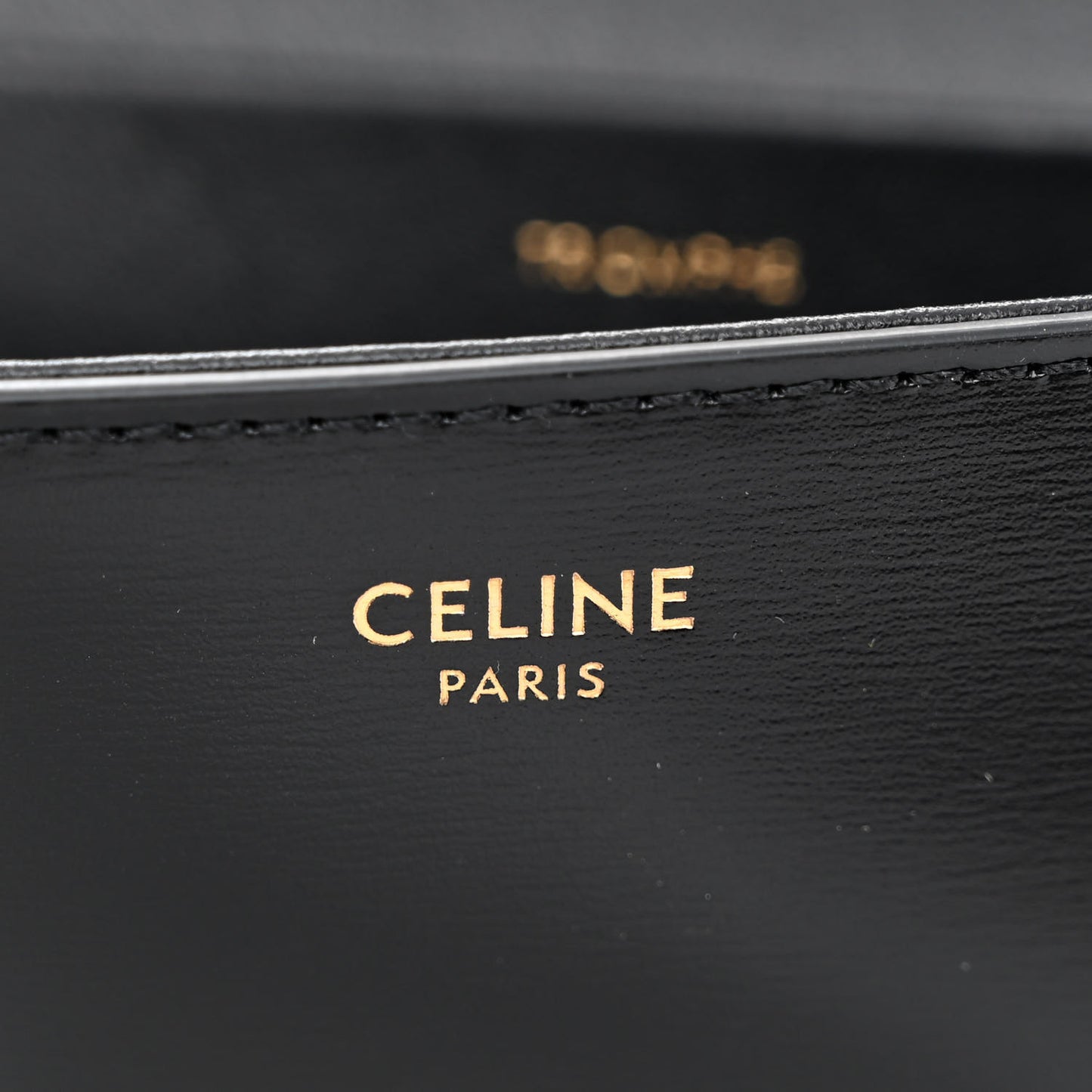 Shiny Calfskin Triomphe Chain Shoulder Bag Black