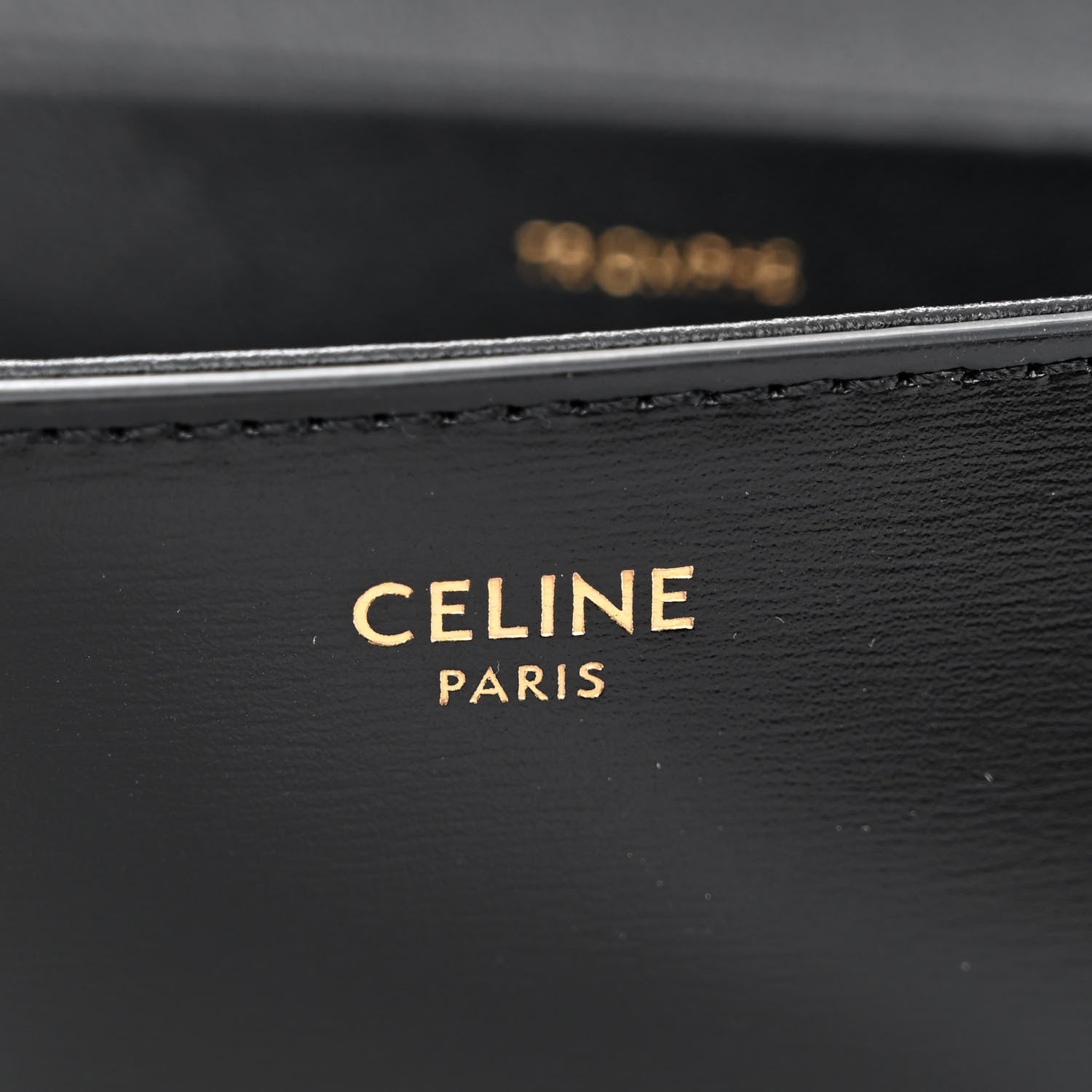 Celine Shiny Calfskin Triomphe Chain Shoulder Bag Black 7 of 10