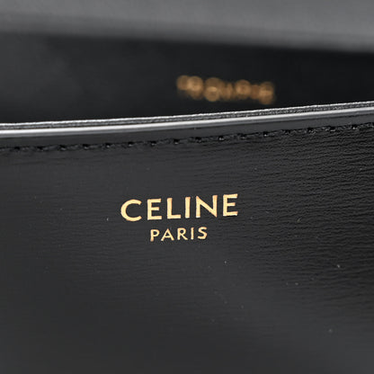 Celine Shiny Calfskin Triomphe Chain Shoulder Bag Black 7 of 10