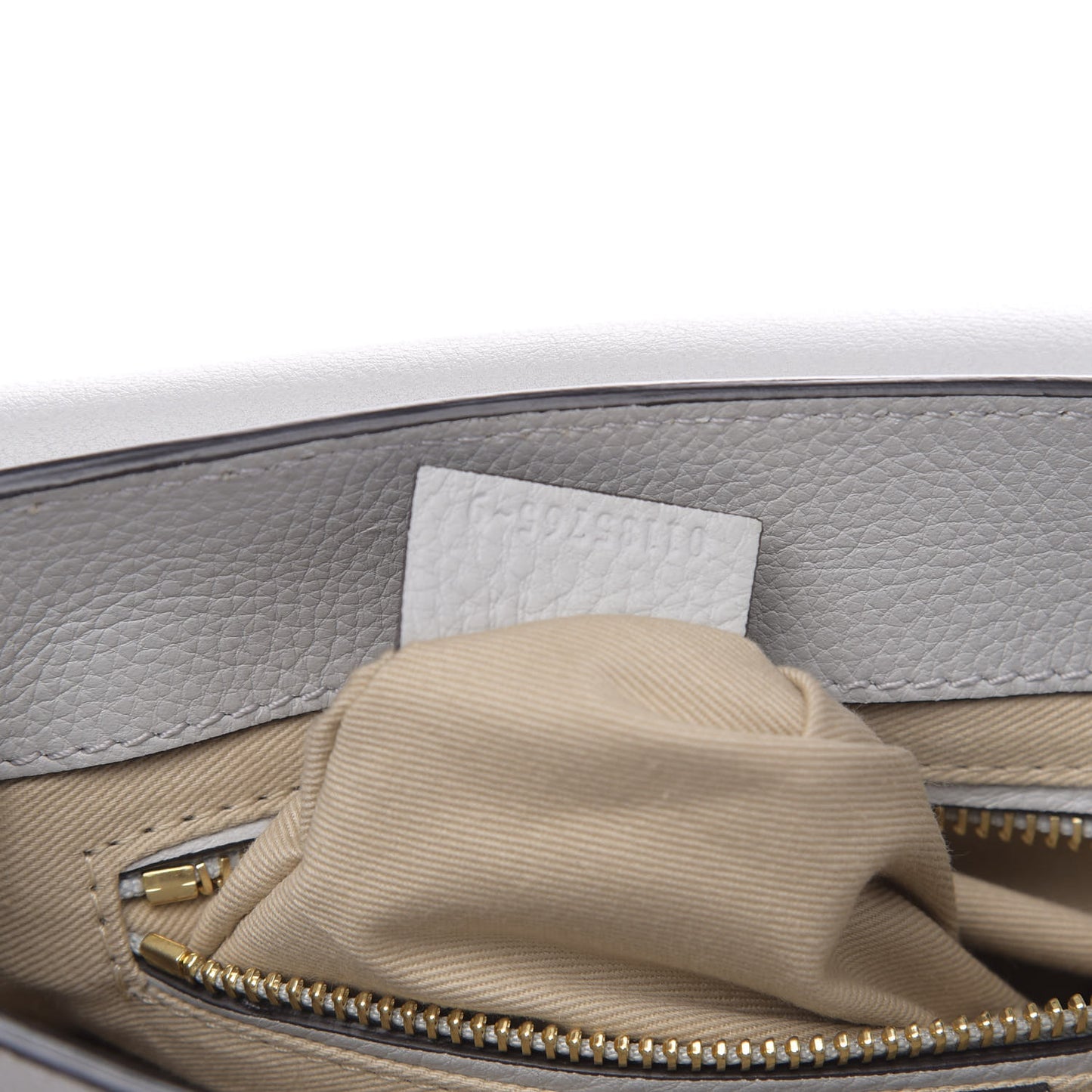 Suede Calfskin Small Faye Backpack Airy Grey