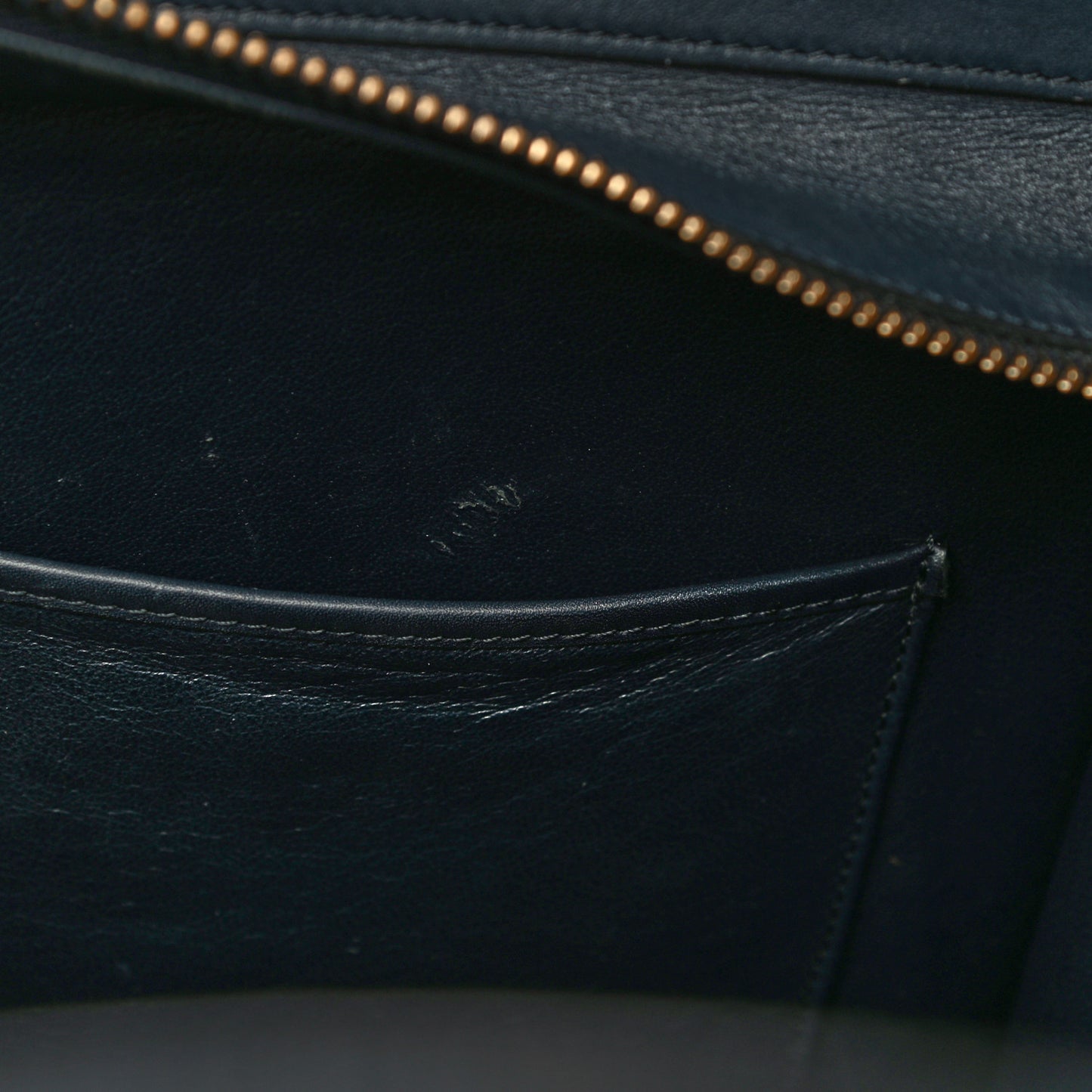 Smooth Calfskin Striped Canvas Micro Luggage Navy Blue
