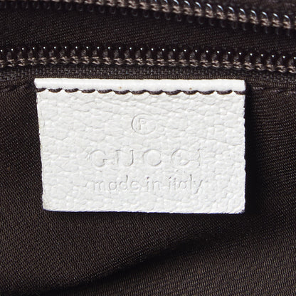 Gucci Monogram Web Medium Half Moon Hobo White 8 of 9
