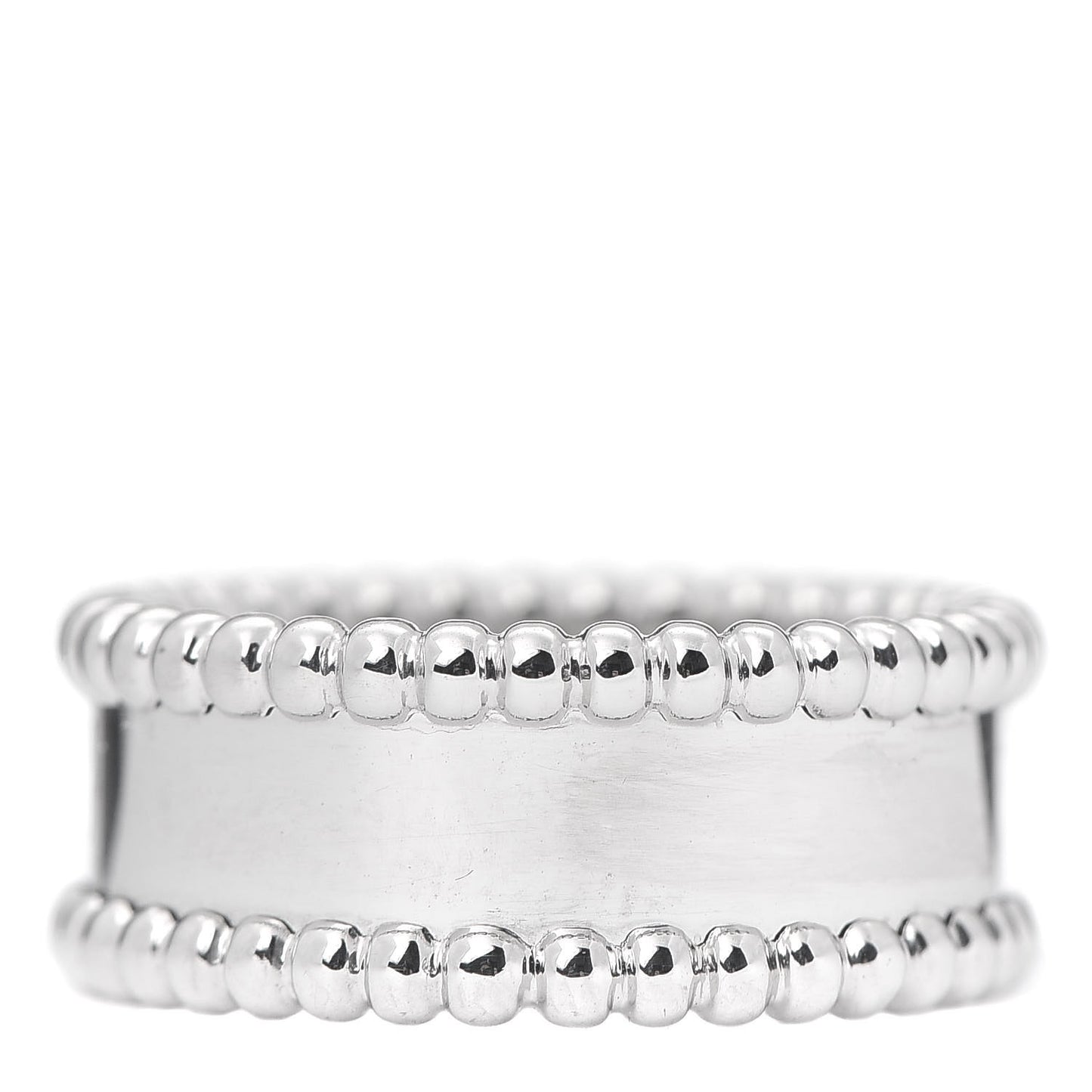 18K White Gold Perlee Signature Ring 50 5.25