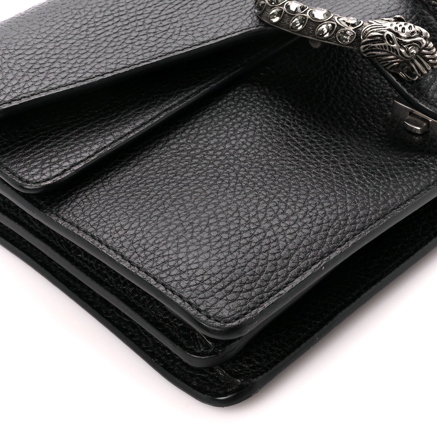 Gucci Pebbled Calfskin Small Dionysus Shoulder Bag Black 11 of 12