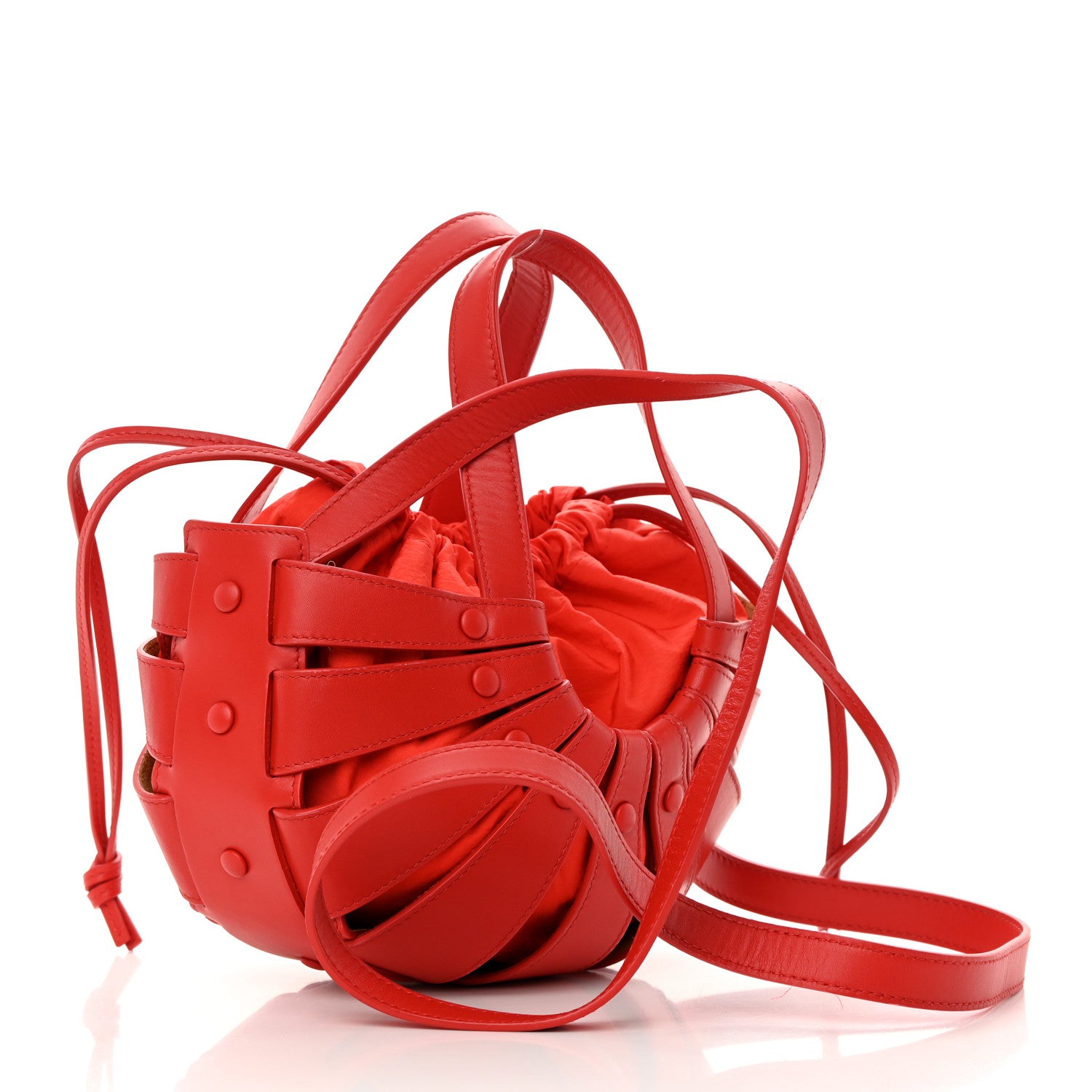 Bottega Veneta French Calfskin Small Shell Bag Chili Tomato 4 of 13