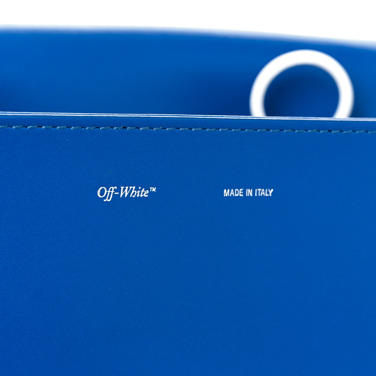 Calfskin Binder Clip Bag Blue