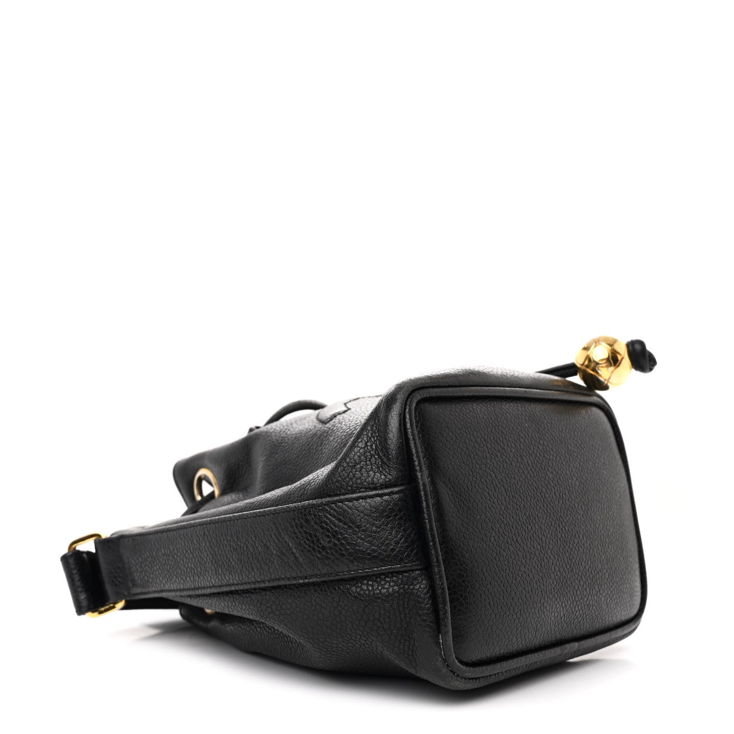 Chanel Caviar CC Chain Mini Drawstring Bag Black 5 of 13