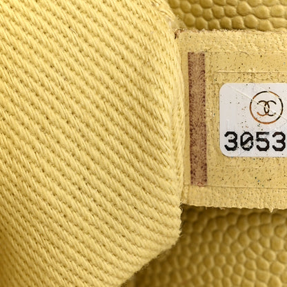 Chanel Caviar Quilted Small Coco Handle Flap Yellow 7 of 10