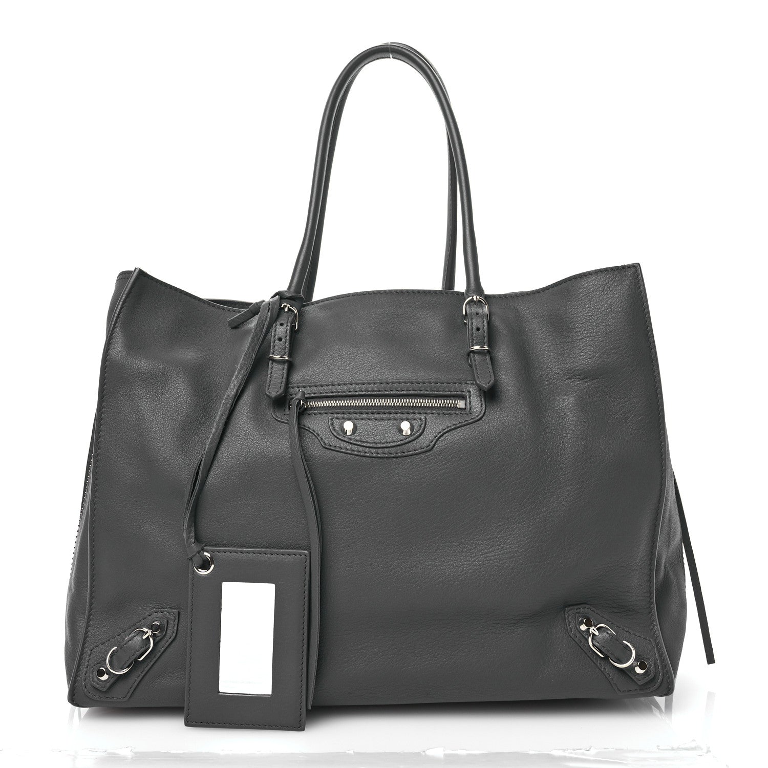 Balenciaga Veau Papier B4 Zip Around Tote Gris Fossile 3 of 12