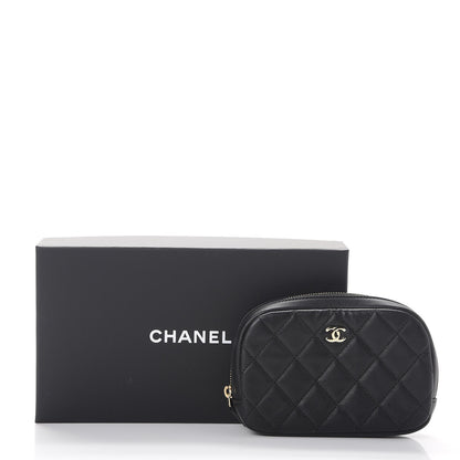 Chanel Caviar Quilted Small Curvy Pouch Cosmetic Case Black 8 of 8