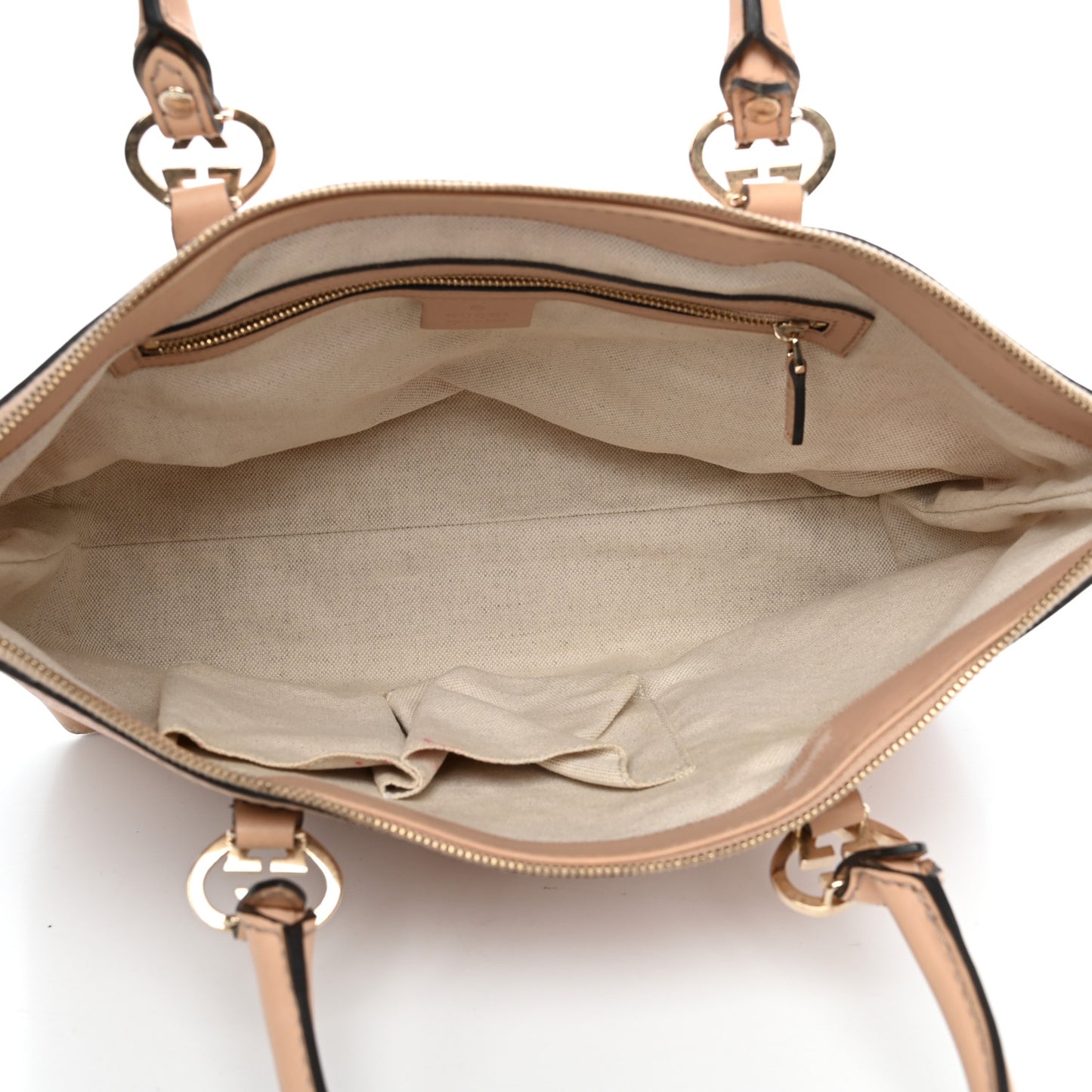 Metallic Monogram Small Lovely Heart Tote Pink