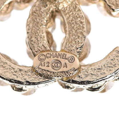 Chanel Crystal CC Earrings Gold 4 of 5