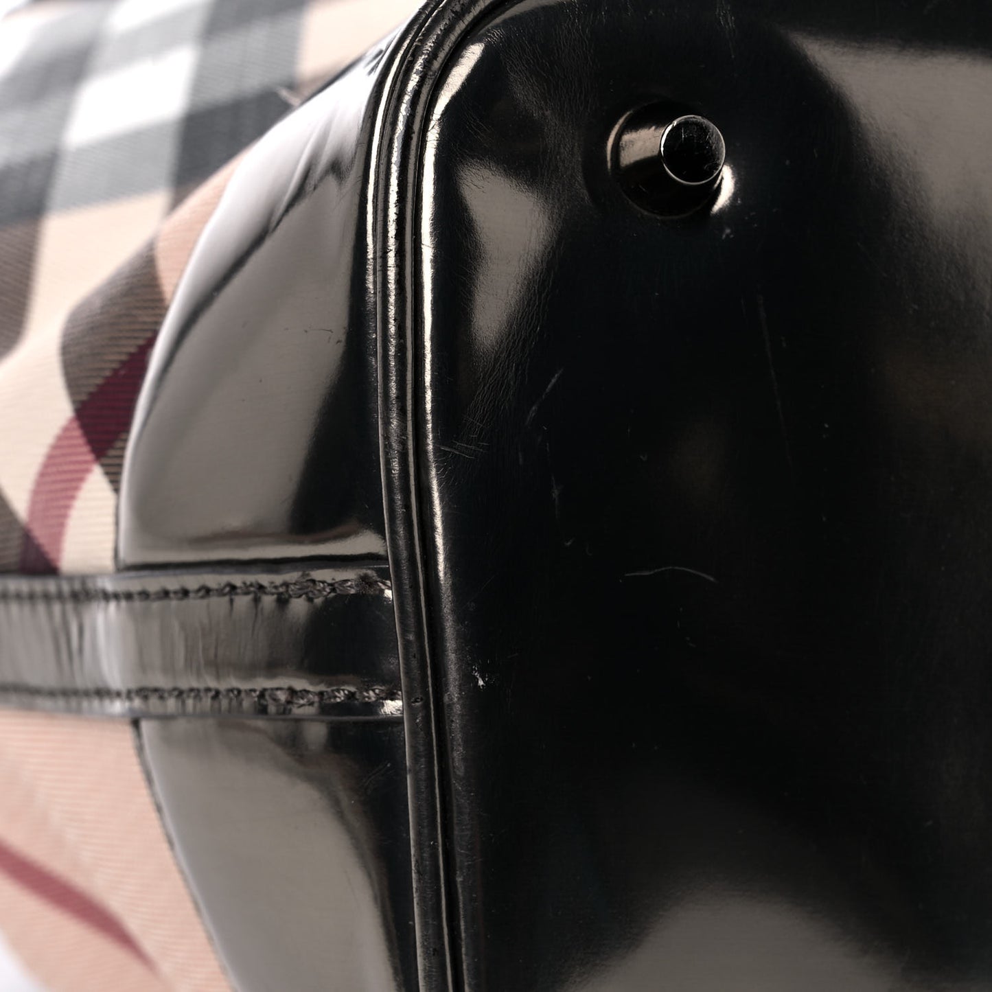 Supernova Check Drawstring Tote Black