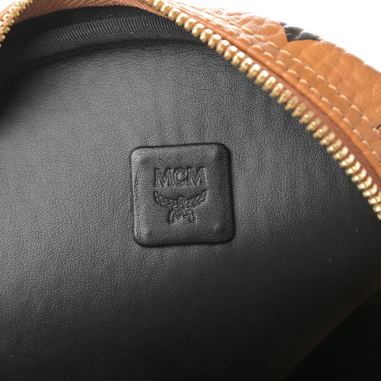 MCM Visetos Medium Side Studs Stark Backpack Cognac 7 of 13