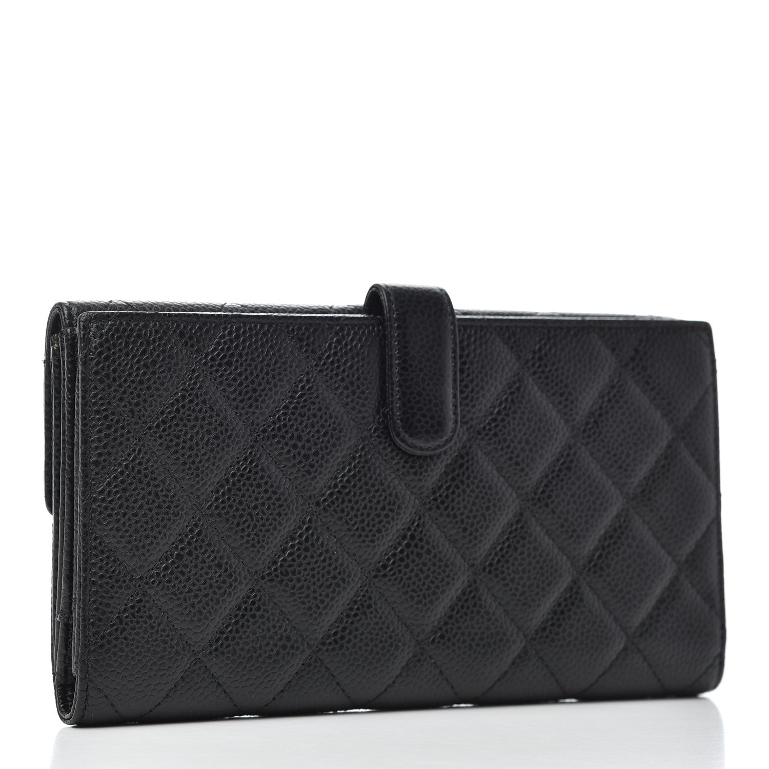 Chanel Caviar Quilted CC Long Double Wallet Black 3 of 8