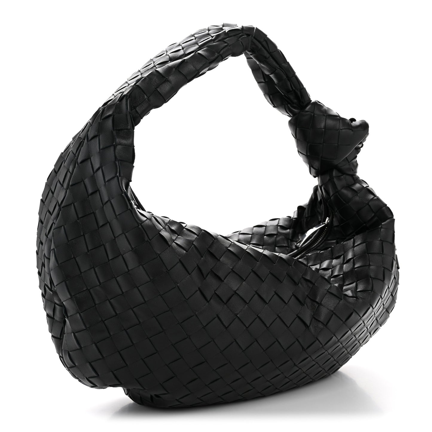 Nappa Intrecciato Small Jodie Hobo Black