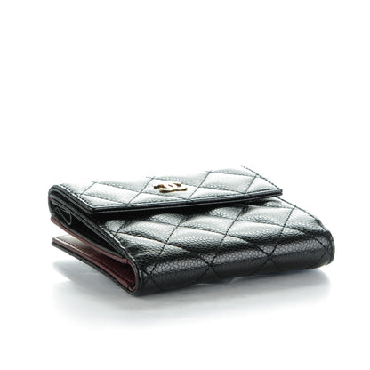 Chanel Caviar Quilted Compact French Flap Wallet 4 of 8