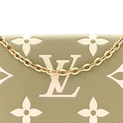 Louis Vuitton Empreinte Monogram Giant Felicie Pochette Khaki Creme 8 of 10