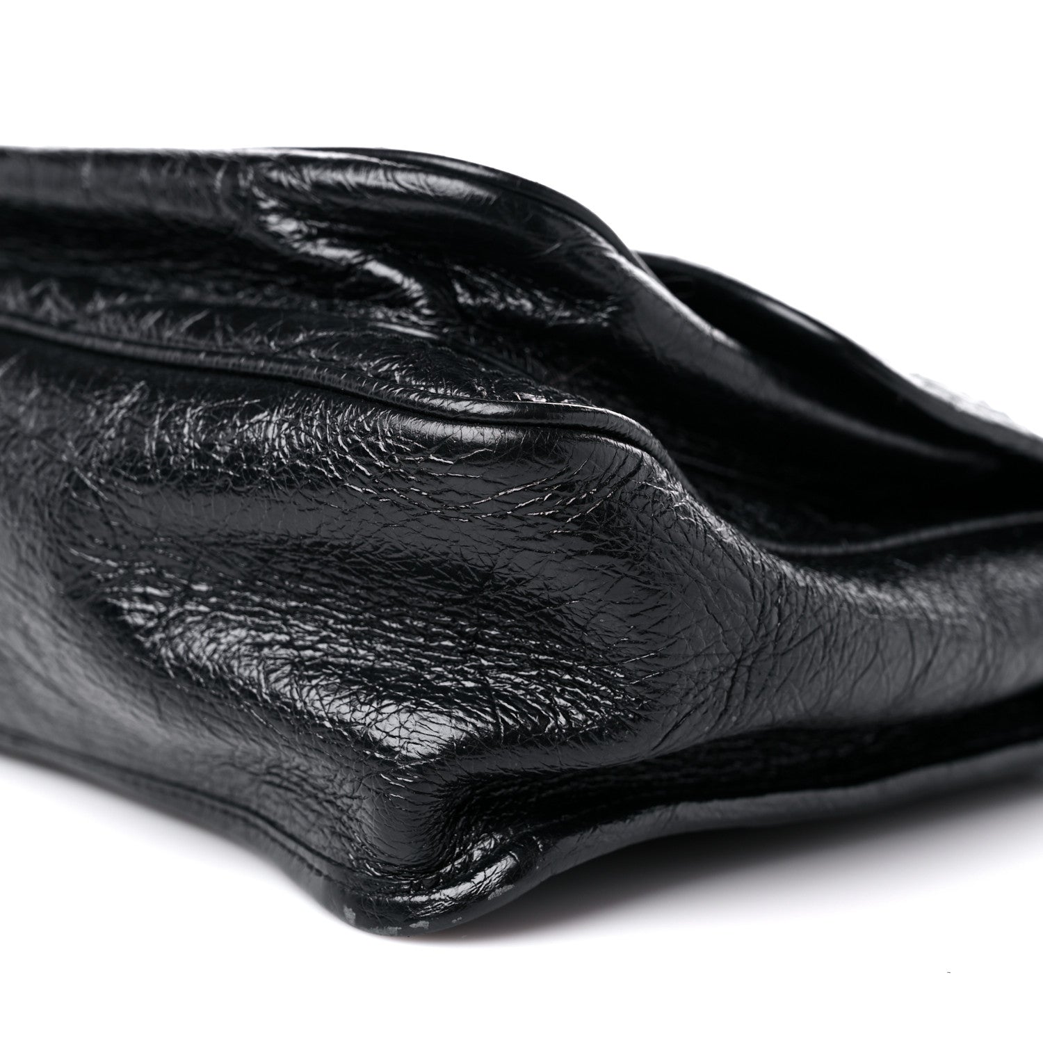 Saint Laurent Crinkled Calfskin Matelasse Monogram Medium Niki Chain Satchel Black 10 of 11