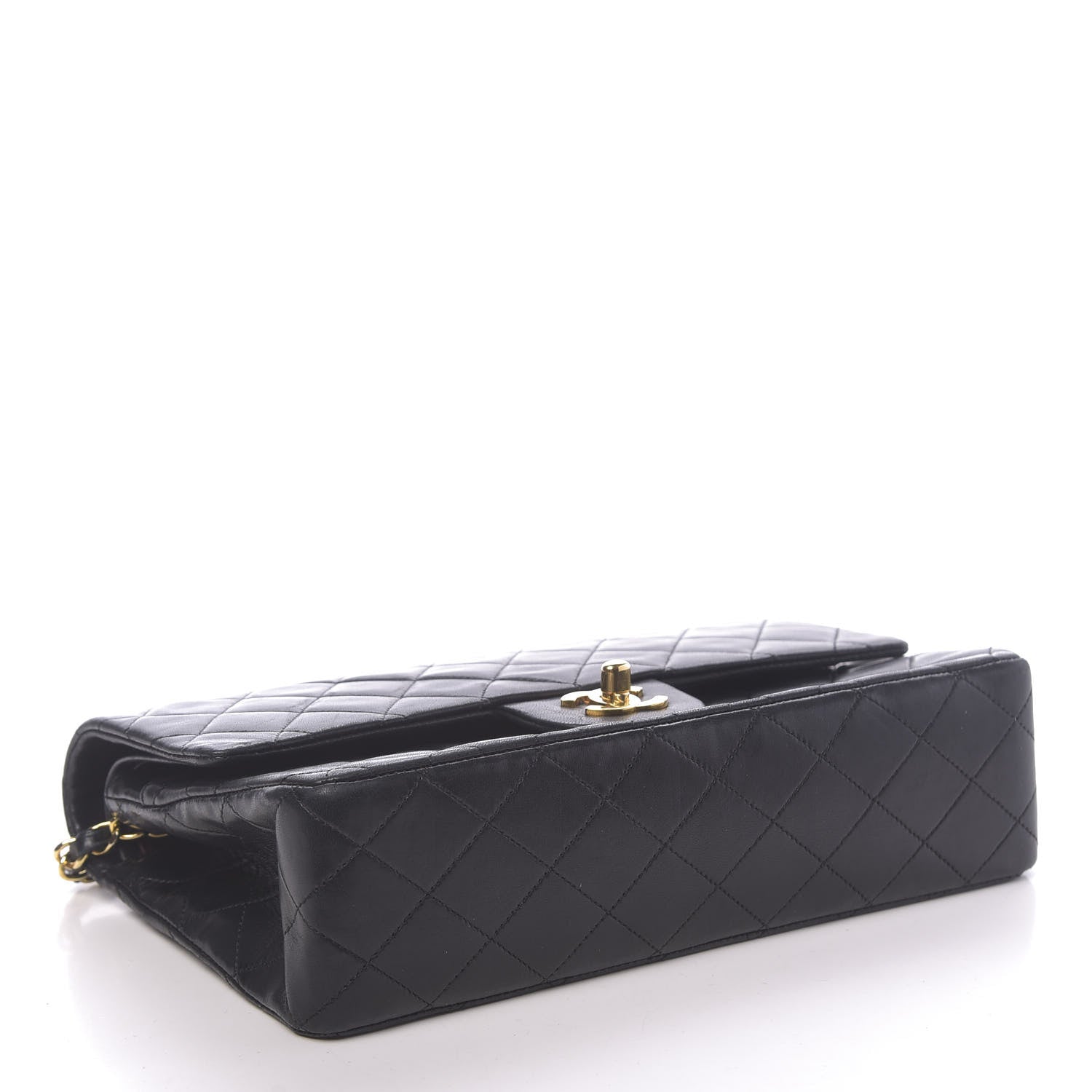 Chanel Lambskin Quilted Medium Double Flap Black 4 of 14