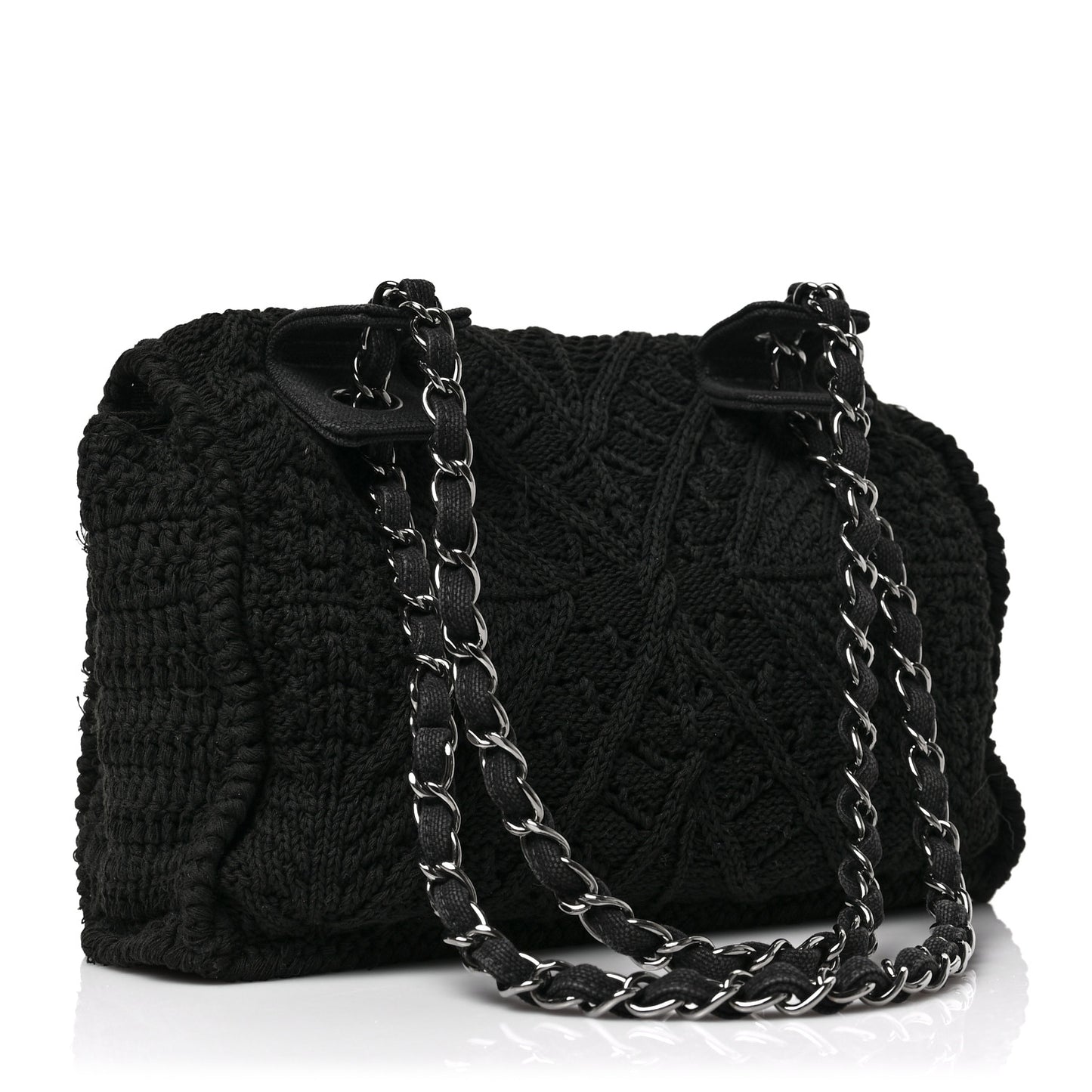 Crochet Medium Single Flap Black