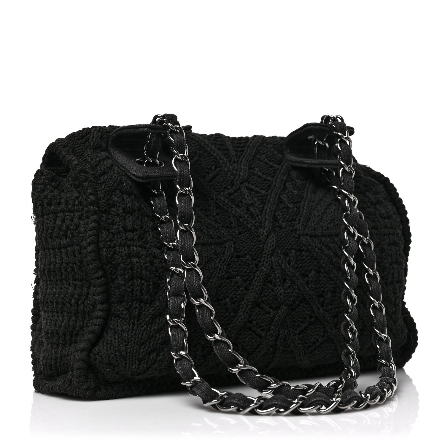 Chanel Crochet Medium Single Flap Black 3 of 10