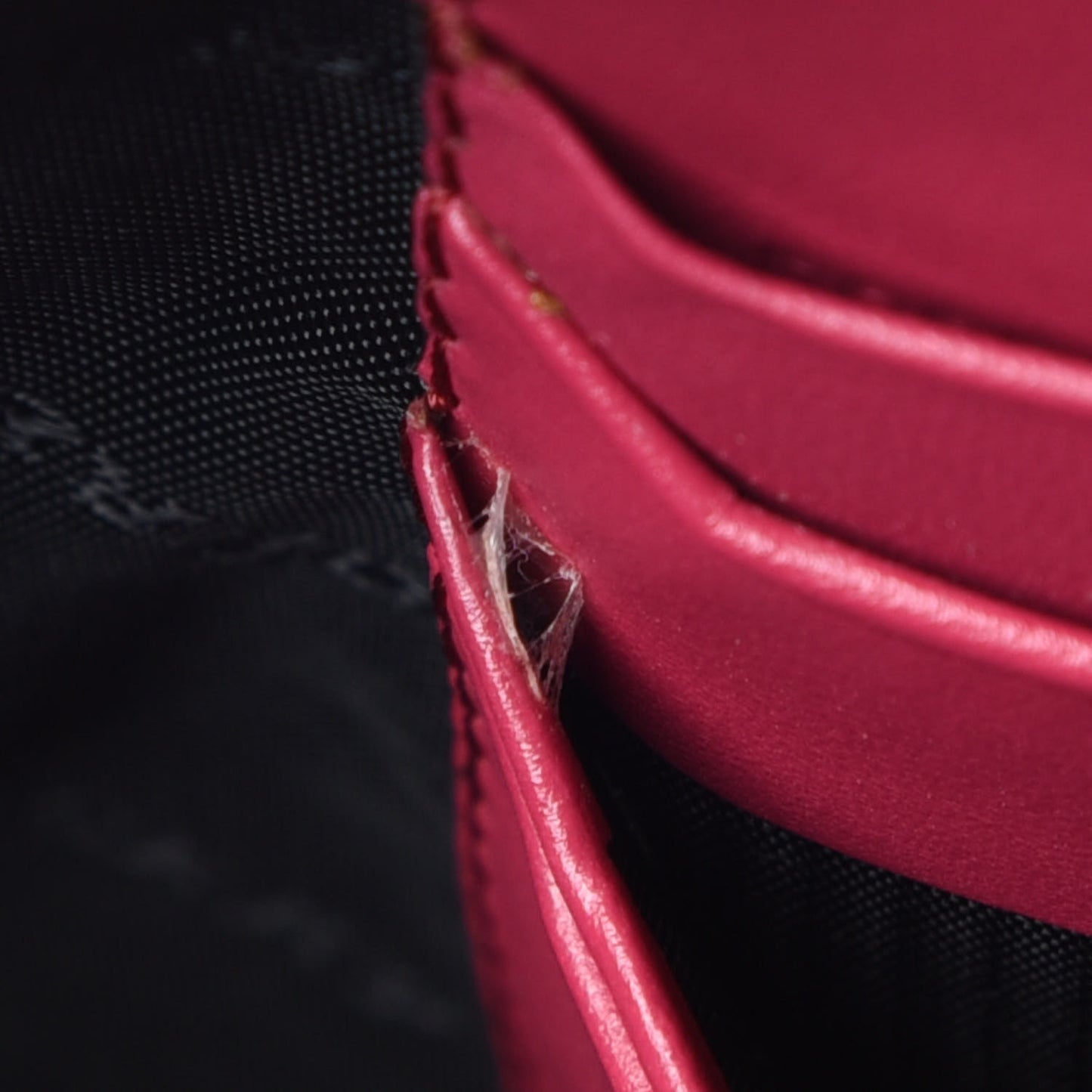 Signature Grain Calfskin Check Embossed Peyton Crossbody Clutch Bag Vibrant Fuchsia