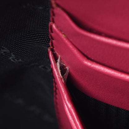 Burberry Signature Grain Calfskin Check Embossed Peyton Crossbody Clutch Bag Vibrant Fuchsia 9 of 9