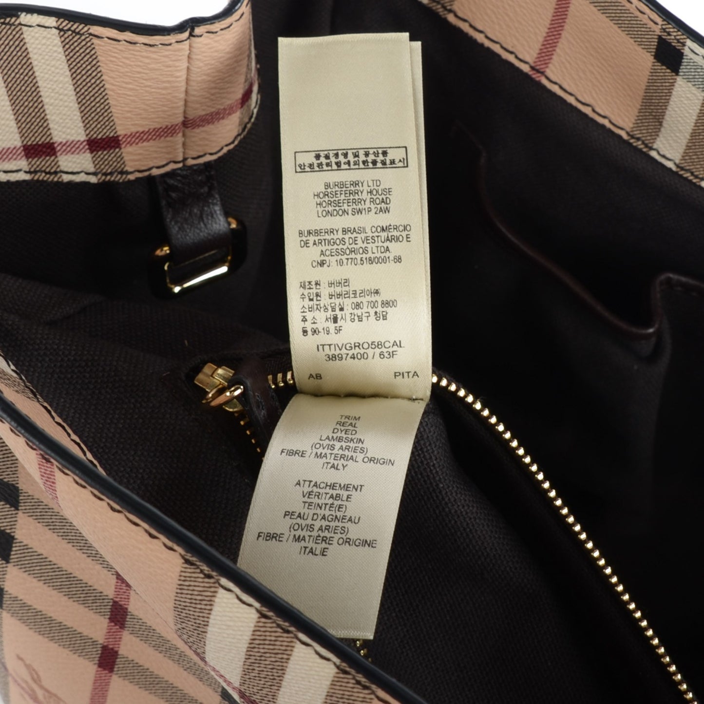 Haymarket Check Small Canterbury Tote Chocolate