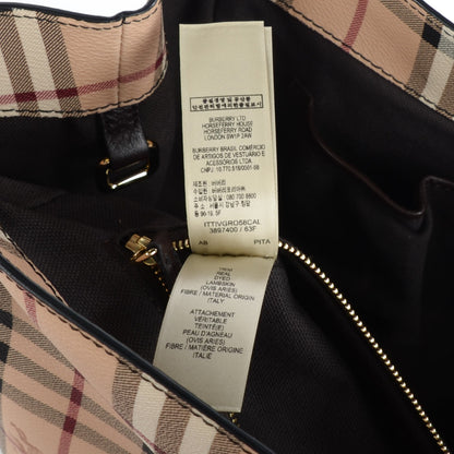 Burberry Haymarket Check Small Canterbury Tote Chocolate 2 of 12