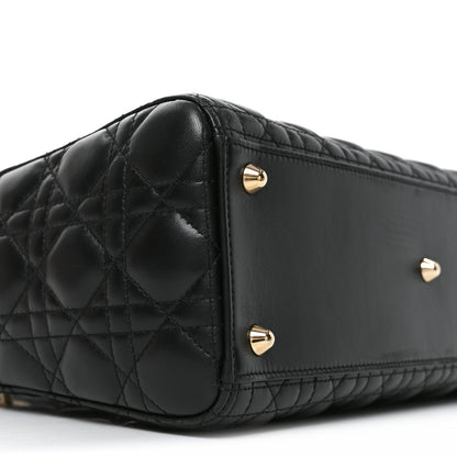 Christian Dior Lambskin Cannage Large Lady Dior Black 8 of 9