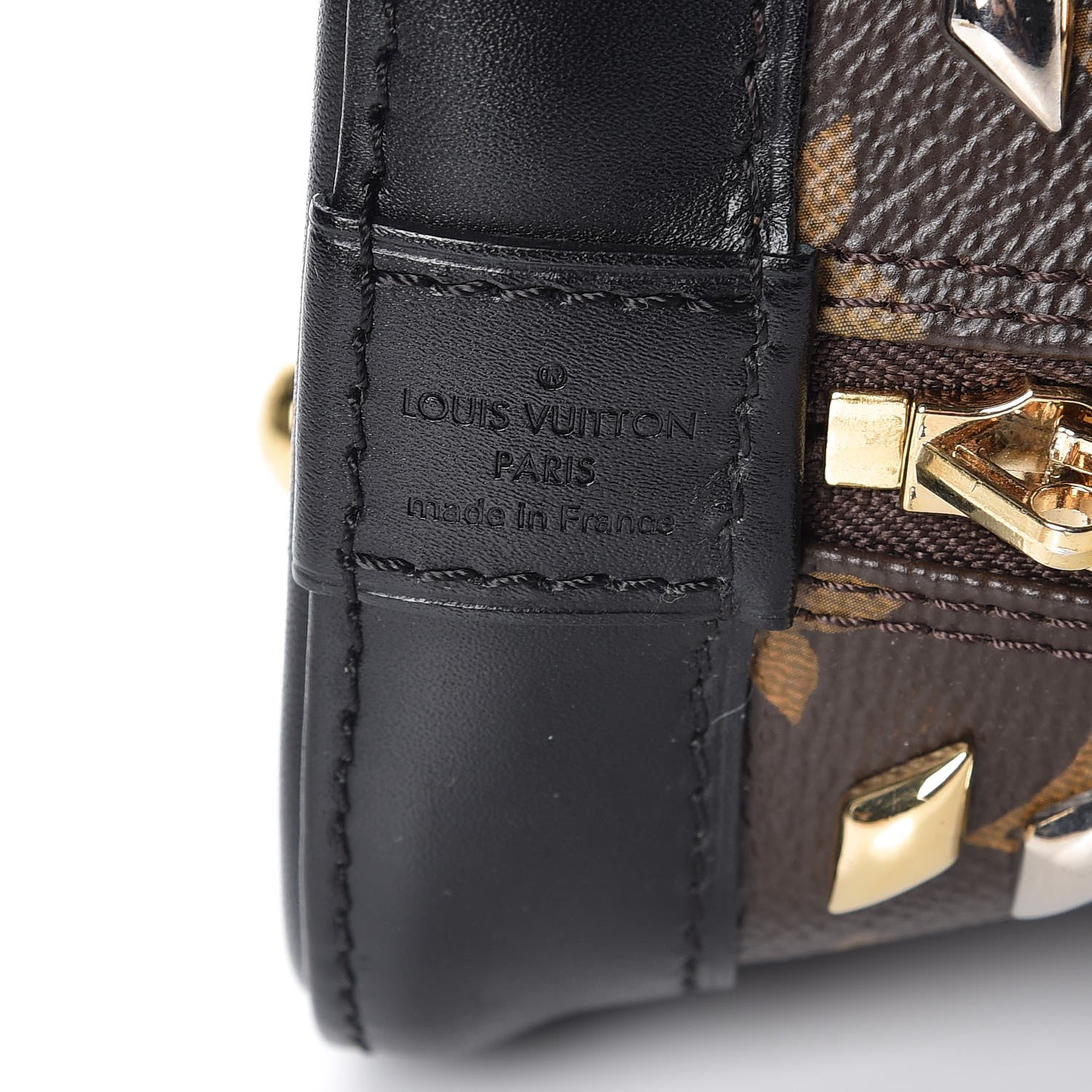 Louis Vuitton Monogram Macassar Studded Alma BB 6 of 7