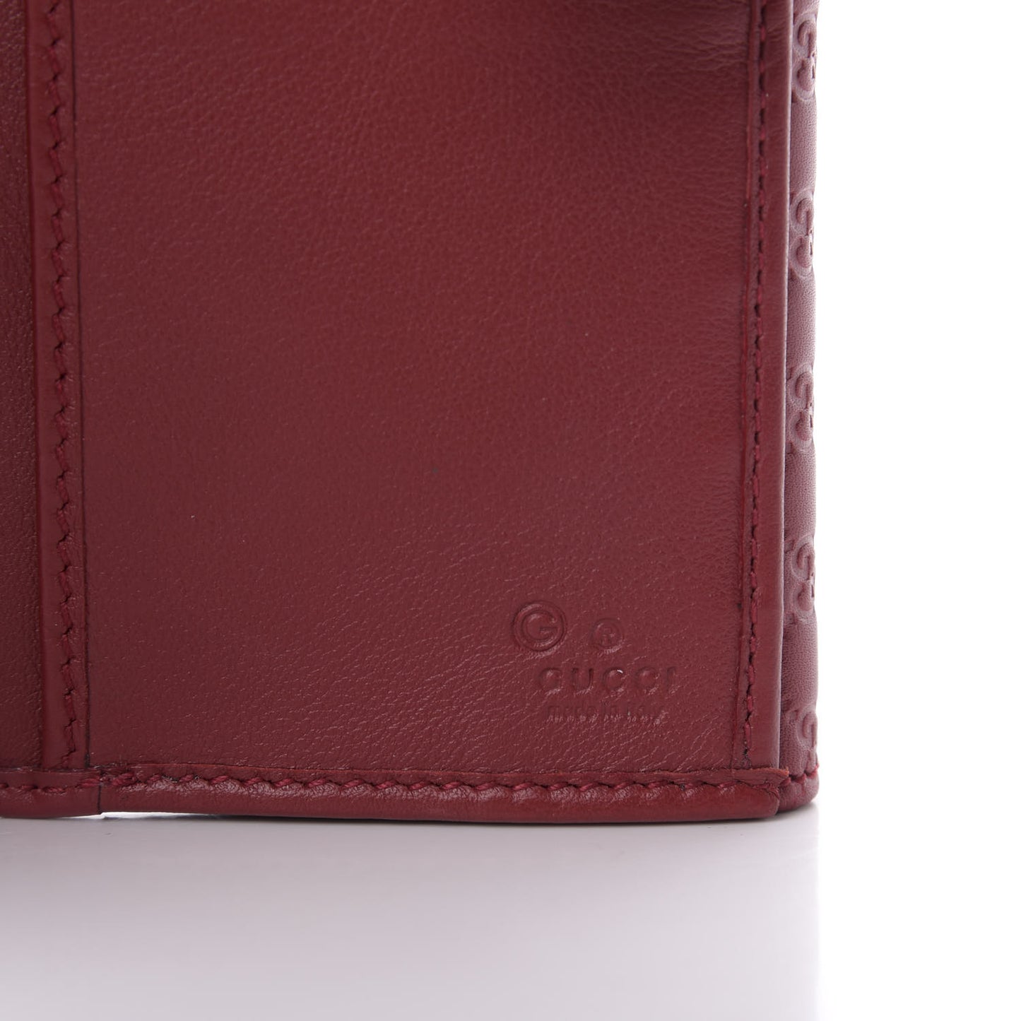 Microguccissima Continental Flap Wallet Red