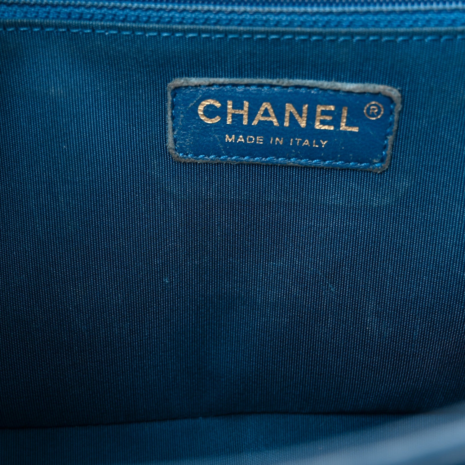 Chanel Lambskin Chevron Quilted New Medium Boy Flap Blue 12 of 20